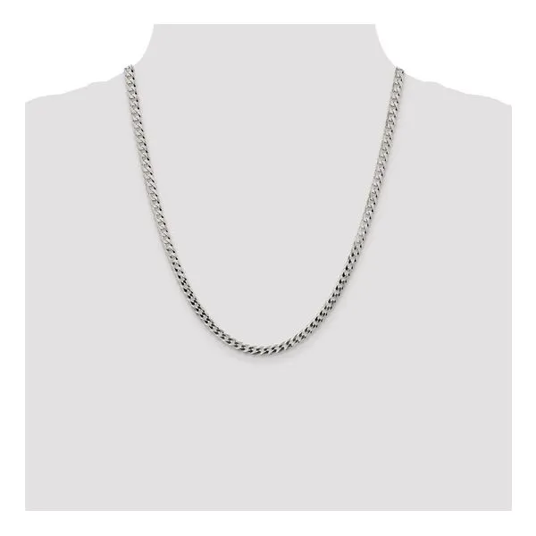 Sterling Silver flat curb chain Image 4 Lake Saint Louis Jewelers Lake Saint Louis, MO