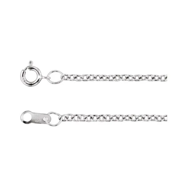 14K white gold cable chain Lake Saint Louis Jewelers Lake Saint Louis, MO