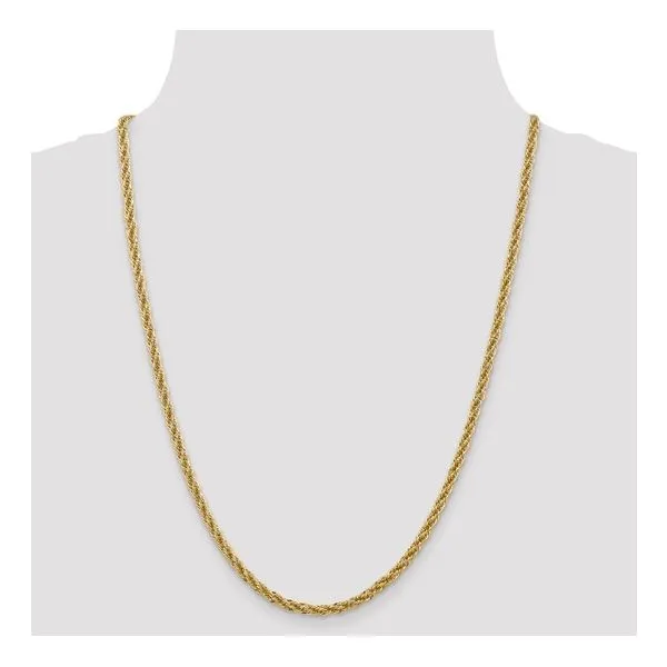 14k Yellow gold diamond cut rope chain Image 4 Lake Saint Louis Jewelers Lake Saint Louis, MO