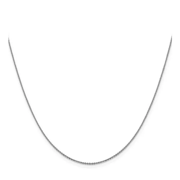 14K white gold adjustable diamond cut cable chain Image 2 Lake Saint Louis Jewelers Lake Saint Louis, MO