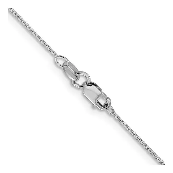 14K white gold adjustable diamond cut cable chain Image 3 Lake Saint Louis Jewelers Lake Saint Louis, MO