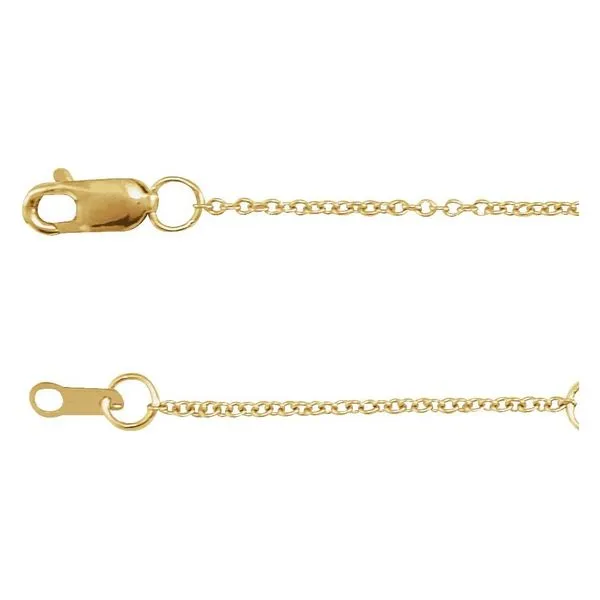 14K yellow gold adjustable diamond cut cable chain Image 3 Lake Saint Louis Jewelers Lake Saint Louis, MO