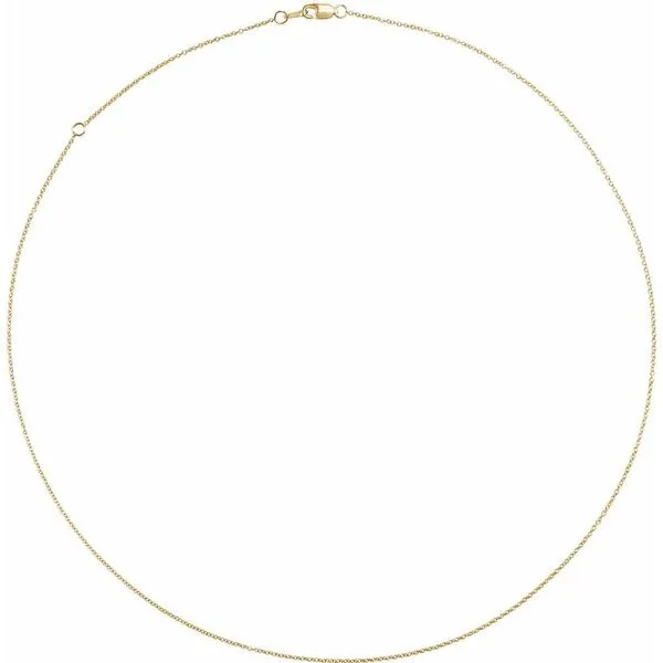 14K yellow gold adjustable diamond cut cable chain Image 2 Lake Saint Louis Jewelers Lake Saint Louis, MO