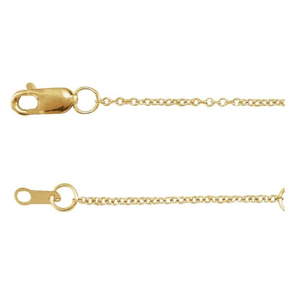 14K yellow gold adjustable diamond cut cable chain Image 2 Lake Saint Louis Jewelers Lake Saint Louis, MO