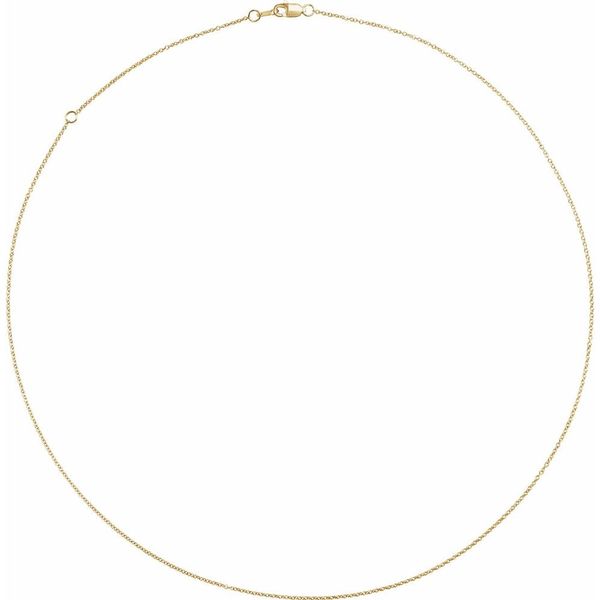 14K yellow gold adjustable diamond cut cable chain Lake Saint Louis Jewelers Lake Saint Louis, MO