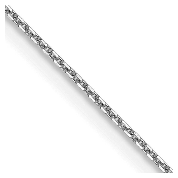 14K White Gold 18 inch .8mm Diamond-cut Round Open Link Cable with Lobster Clasp Chain Lake Saint Louis Jewelers Lake Saint Louis, MO