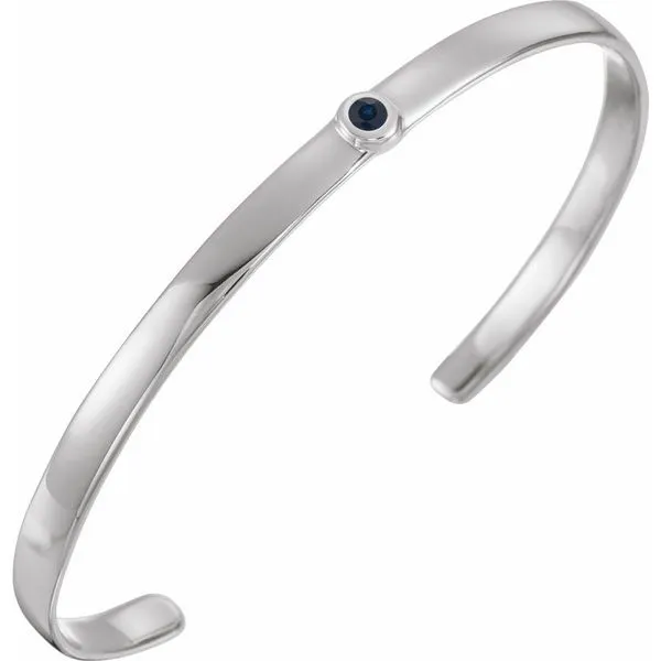 Sterling silver natural sapphire cuff bracelet Lake Saint Louis Jewelers Lake Saint Louis, MO