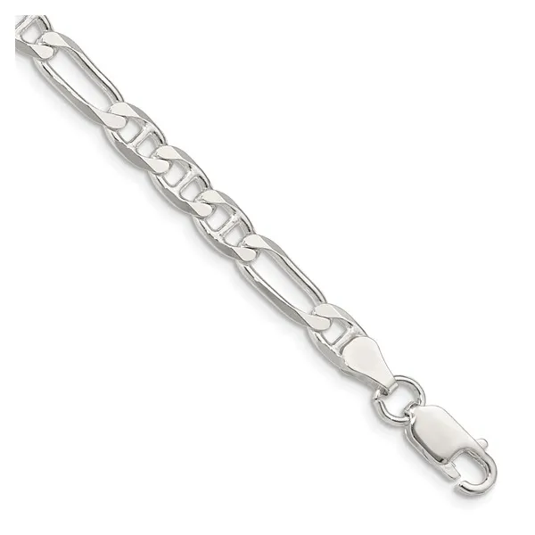 Sterling Silver 5.5mm Figaro Anchor Bracelet. Lake Saint Louis Jewelers Lake Saint Louis, MO