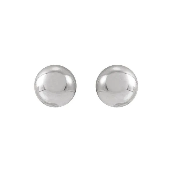 14k white gold 3 mm ball stud earrings Image 2 Lake Saint Louis Jewelers Lake Saint Louis, MO