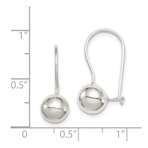Sterling Silver 8mm Dangle Ball Post Earrings Image 3 Lake Saint Louis Jewelers Lake Saint Louis, MO