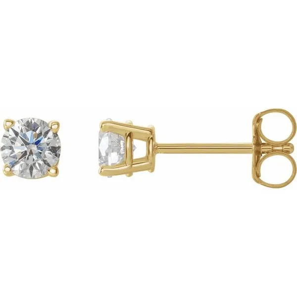 14k yellow gold natural diamond stud earrings Lake Saint Louis Jewelers Lake Saint Louis, MO