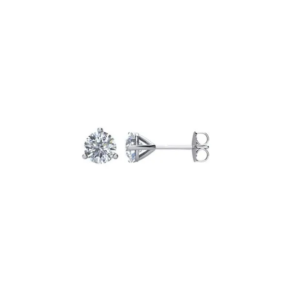 14K white gold LAB grown diamond stud earrings Lake Saint Louis Jewelers Lake Saint Louis, MO