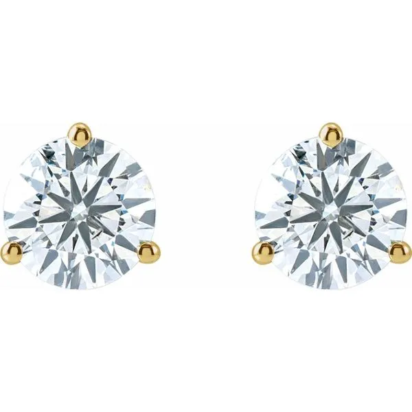 14K yellow gold LAB grown diamond stud earrings Lake Saint Louis Jewelers Lake Saint Louis, MO