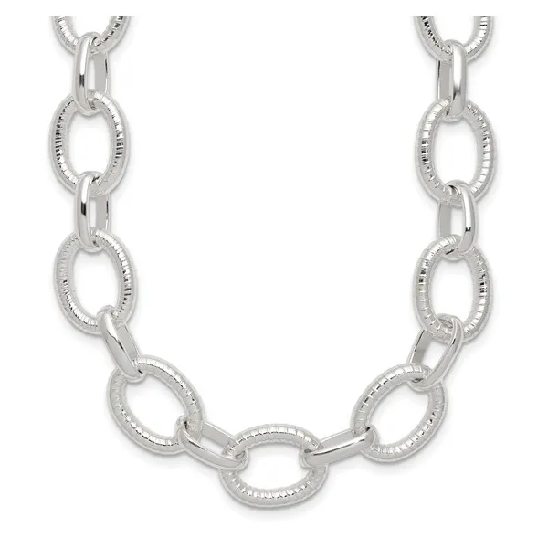 Sterling Silver Polished Fancy Link Necklace Lake Saint Louis Jewelers Lake Saint Louis, MO
