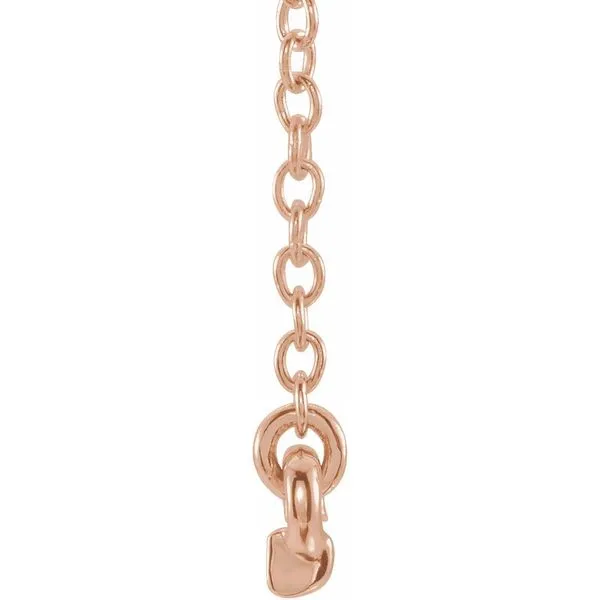 14K rose gold natural diamond petite bar necklace Image 2 Lake Saint Louis Jewelers Lake Saint Louis, MO