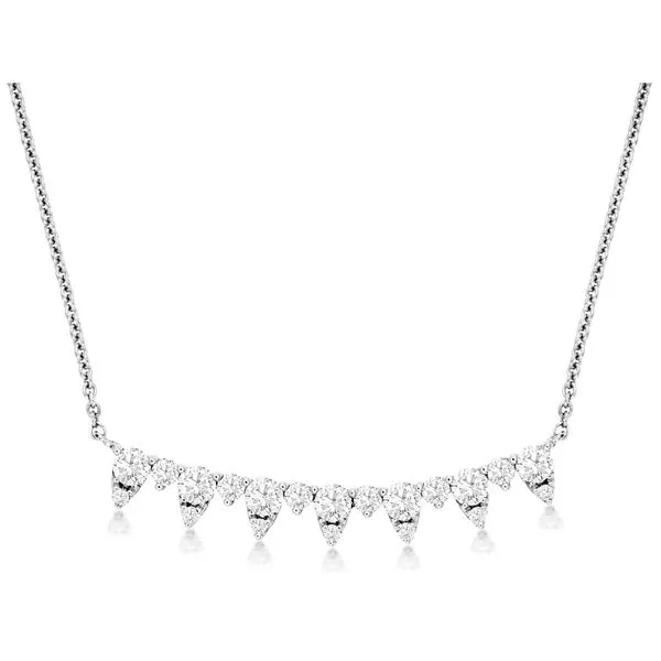 14K white gold pointed bar natural diamond necklace Lake Saint Louis Jewelers Lake Saint Louis, MO