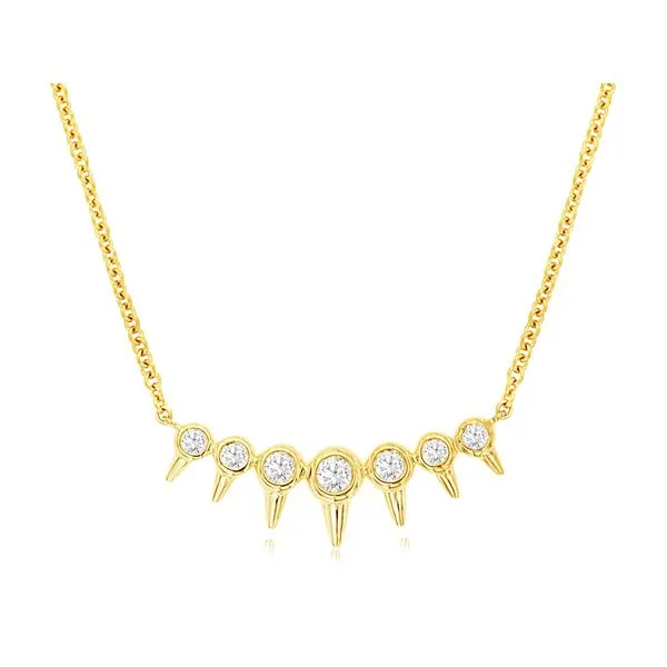 14k yellow gold natural diamond spike necklace Lake Saint Louis Jewelers Lake Saint Louis, MO