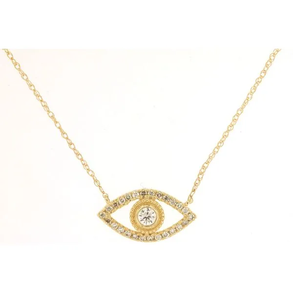 14k yellow gold natural diamond eye necklace Lake Saint Louis Jewelers Lake Saint Louis, MO