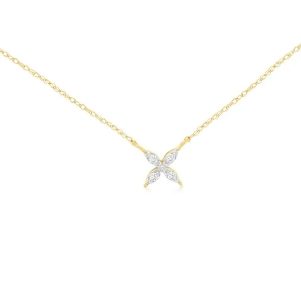 14K yellow gold natural diamond necklace Lake Saint Louis Jewelers Lake Saint Louis, MO