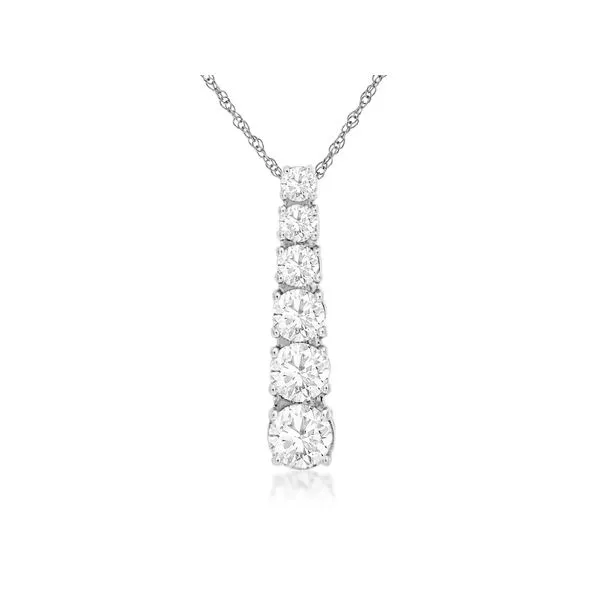 14K white gold natural diamond drop necklace Lake Saint Louis Jewelers Lake Saint Louis, MO