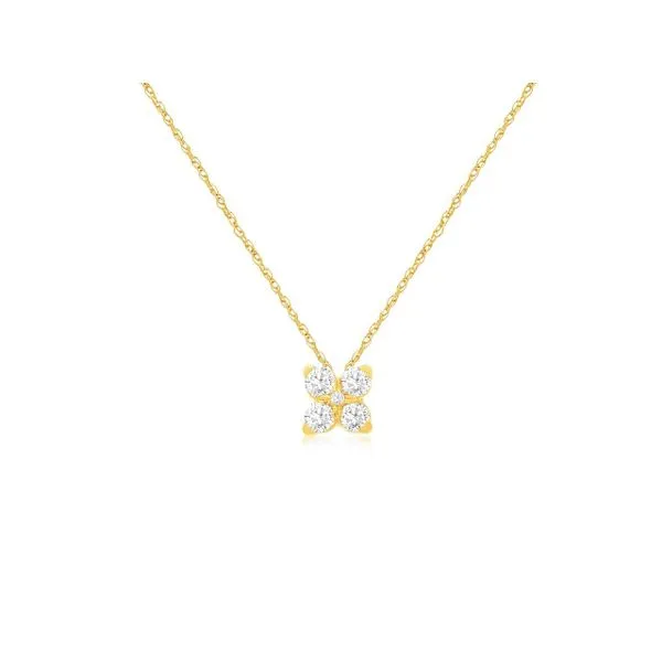 14K yellow gold natural diamond necklace Lake Saint Louis Jewelers Lake Saint Louis, MO