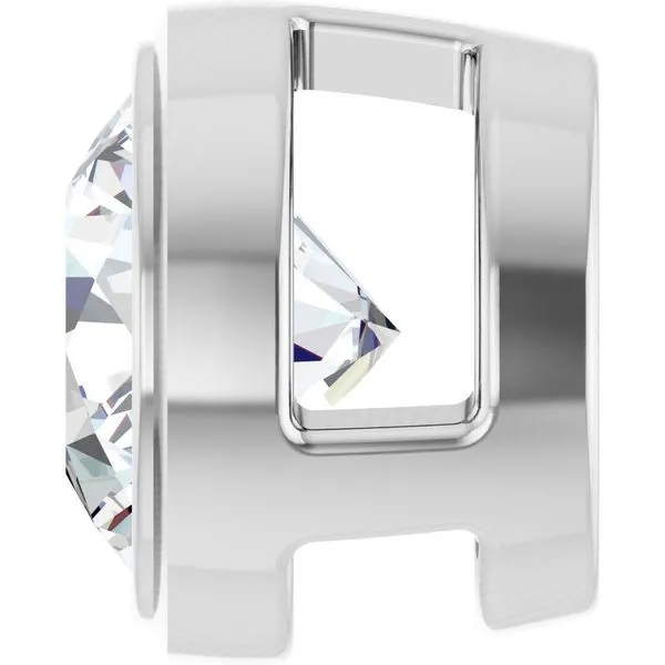 14K white gold natural diamond bezel slide pendant Image 2 Lake Saint Louis Jewelers Lake Saint Louis, MO