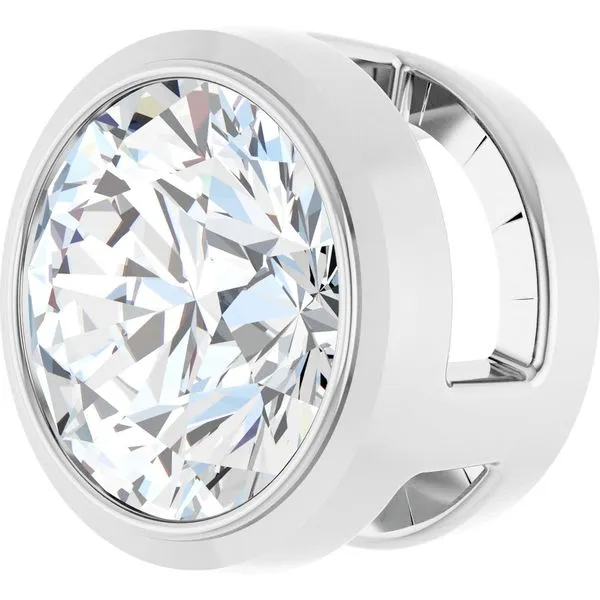 14K white gold natural diamond bezel slide pendant Lake Saint Louis Jewelers Lake Saint Louis, MO