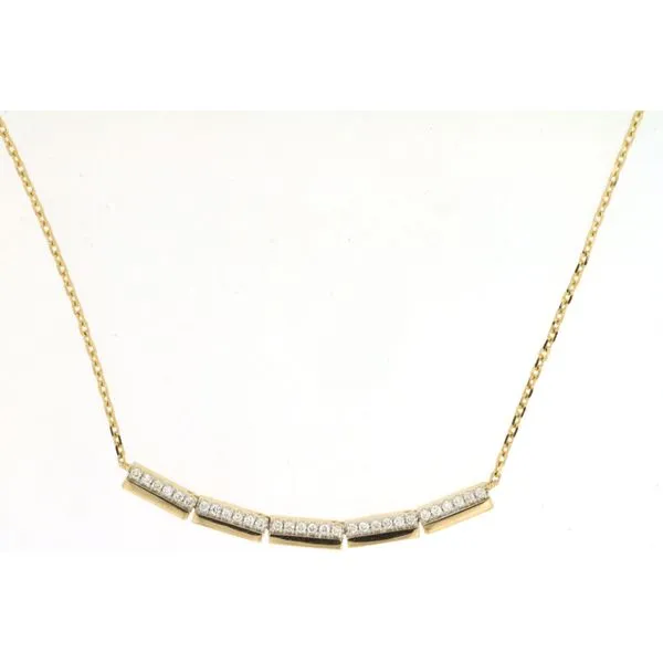 14K yellow gold natural diamond necklace Lake Saint Louis Jewelers Lake Saint Louis, MO