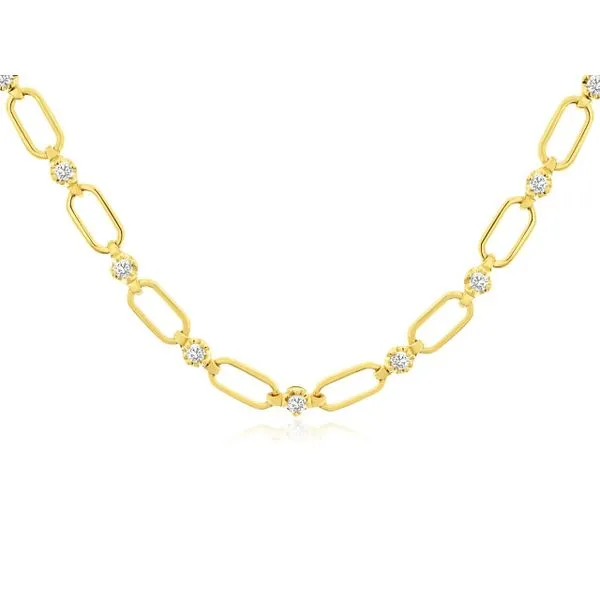 14K yellow gold natural diamond necklace Lake Saint Louis Jewelers Lake Saint Louis, MO