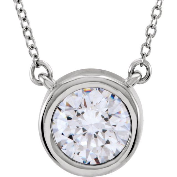 10K White Gold Natural Diamond Station Necklace Lake Saint Louis Jewelers Lake Saint Louis, MO