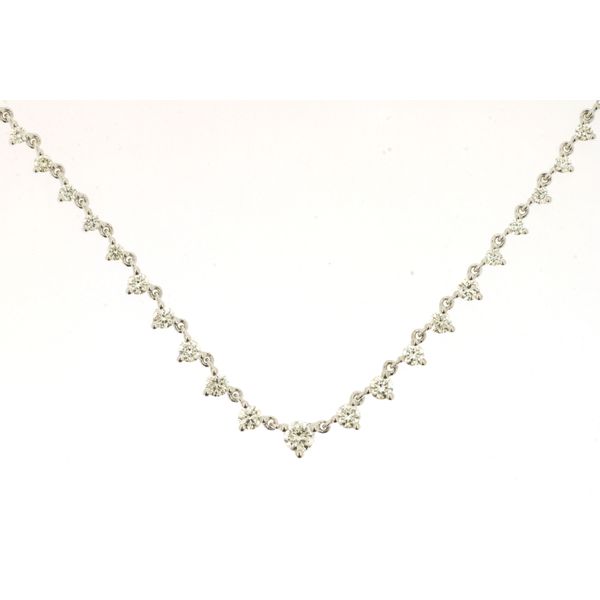 14K white gold natural diamond necklace Lake Saint Louis Jewelers Lake Saint Louis, MO
