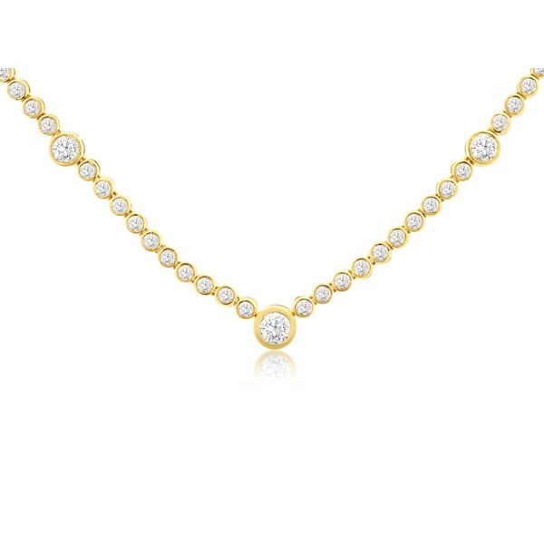 14K Yellow Gold Natural Diamond Necklace Lake Saint Louis Jewelers Lake Saint Louis, MO