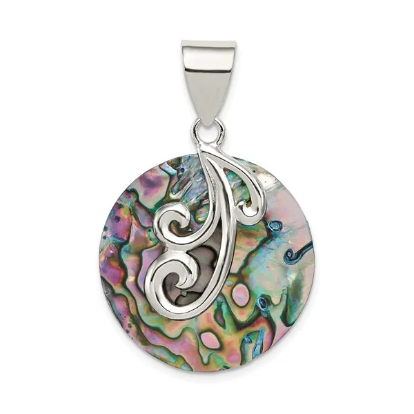Sterling Silver Round Abalone Pendant. Lake Saint Louis Jewelers Lake Saint Louis, MO