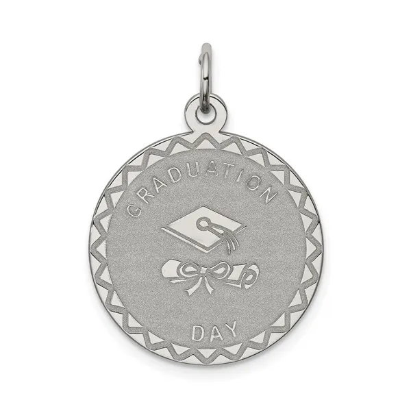 Sterling Silver graduation day disc charm Lake Saint Louis Jewelers Lake Saint Louis, MO
