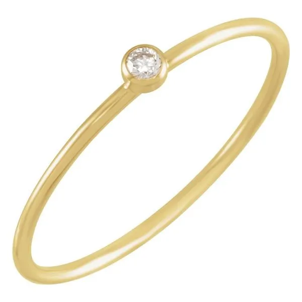 14K yellow gold diamond bezel ring Lake Saint Louis Jewelers Lake Saint Louis, MO