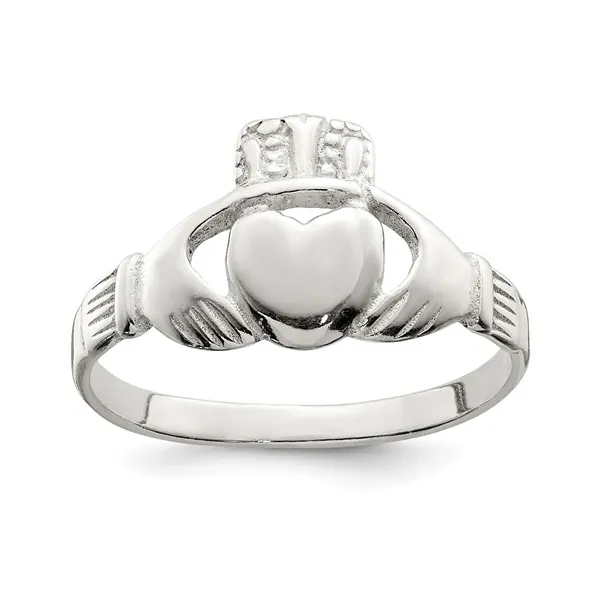 Sterling Silver Solid Claddagh Ring Image 4 Lake Saint Louis Jewelers Lake Saint Louis, MO