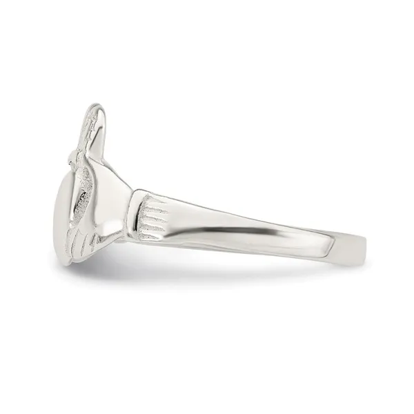 Sterling Silver Solid Claddagh Ring Image 3 Lake Saint Louis Jewelers Lake Saint Louis, MO