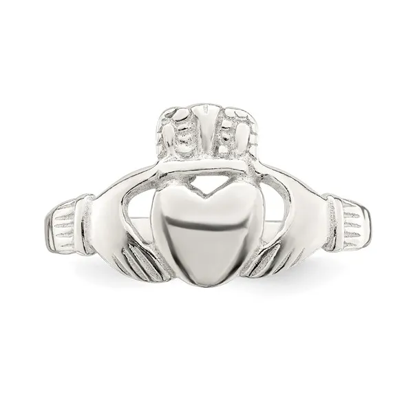 Sterling Silver Solid Claddagh Ring Image 4 Lake Saint Louis Jewelers Lake Saint Louis, MO