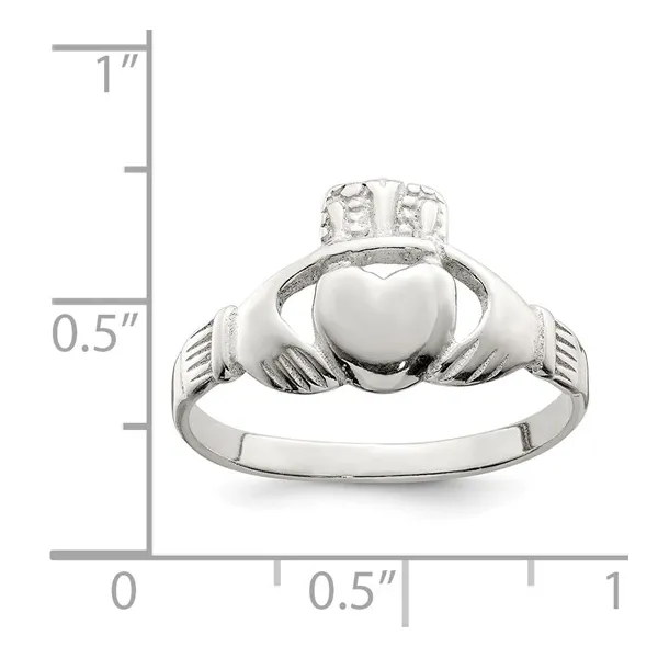 Sterling Silver Solid Claddagh Ring Image 5 Lake Saint Louis Jewelers Lake Saint Louis, MO