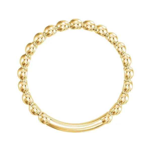 14k yellow gold beaded stackable band Image 2 Lake Saint Louis Jewelers Lake Saint Louis, MO