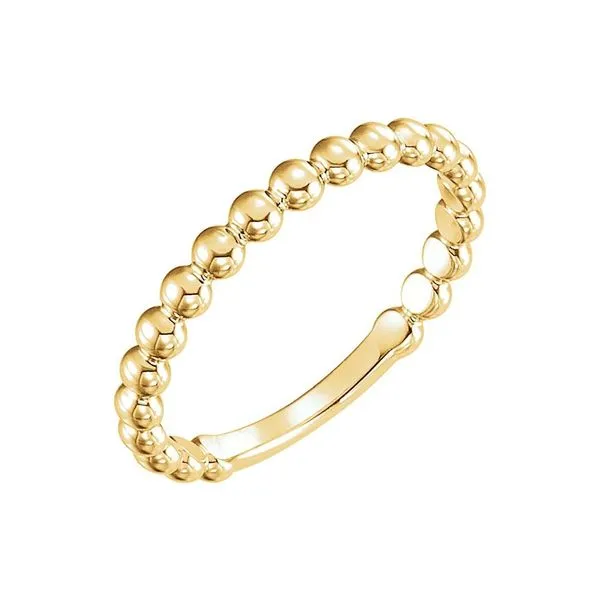 14k yellow gold beaded stackable band Lake Saint Louis Jewelers Lake Saint Louis, MO