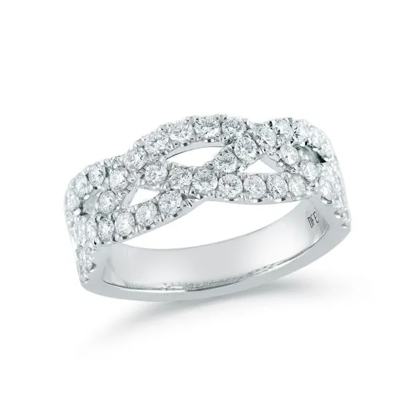 14K white gold natural diamond twist band Lake Saint Louis Jewelers Lake Saint Louis, MO