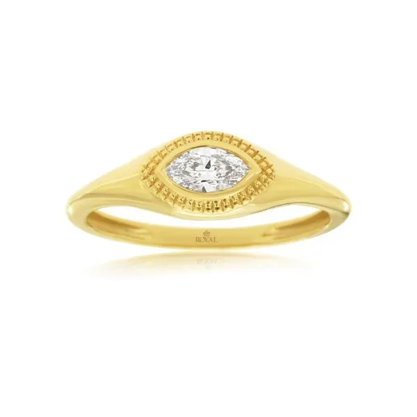 14K yellow gold natural marquise diamond ring Lake Saint Louis Jewelers Lake Saint Louis, MO