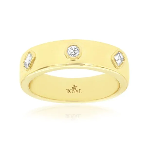 14K yellow gold natural inset bezel diamond ring Lake Saint Louis Jewelers Lake Saint Louis, MO