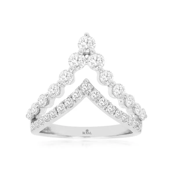 14K white gold double row natural diamond band Lake Saint Louis Jewelers Lake Saint Louis, MO