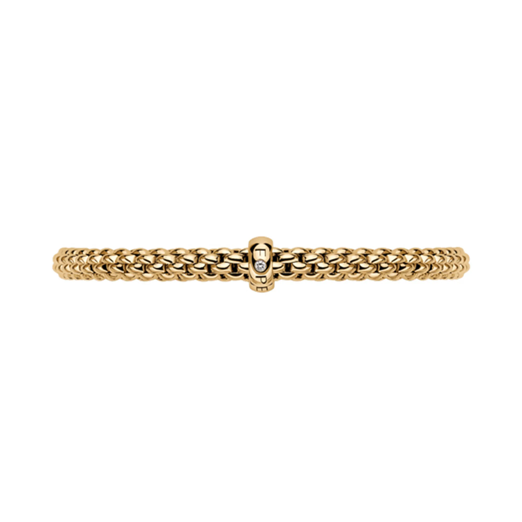 FOPE Solo Flex'it Yellow Gold Bracelet Size M Image 3 La Mine d'Or Moncton, NB