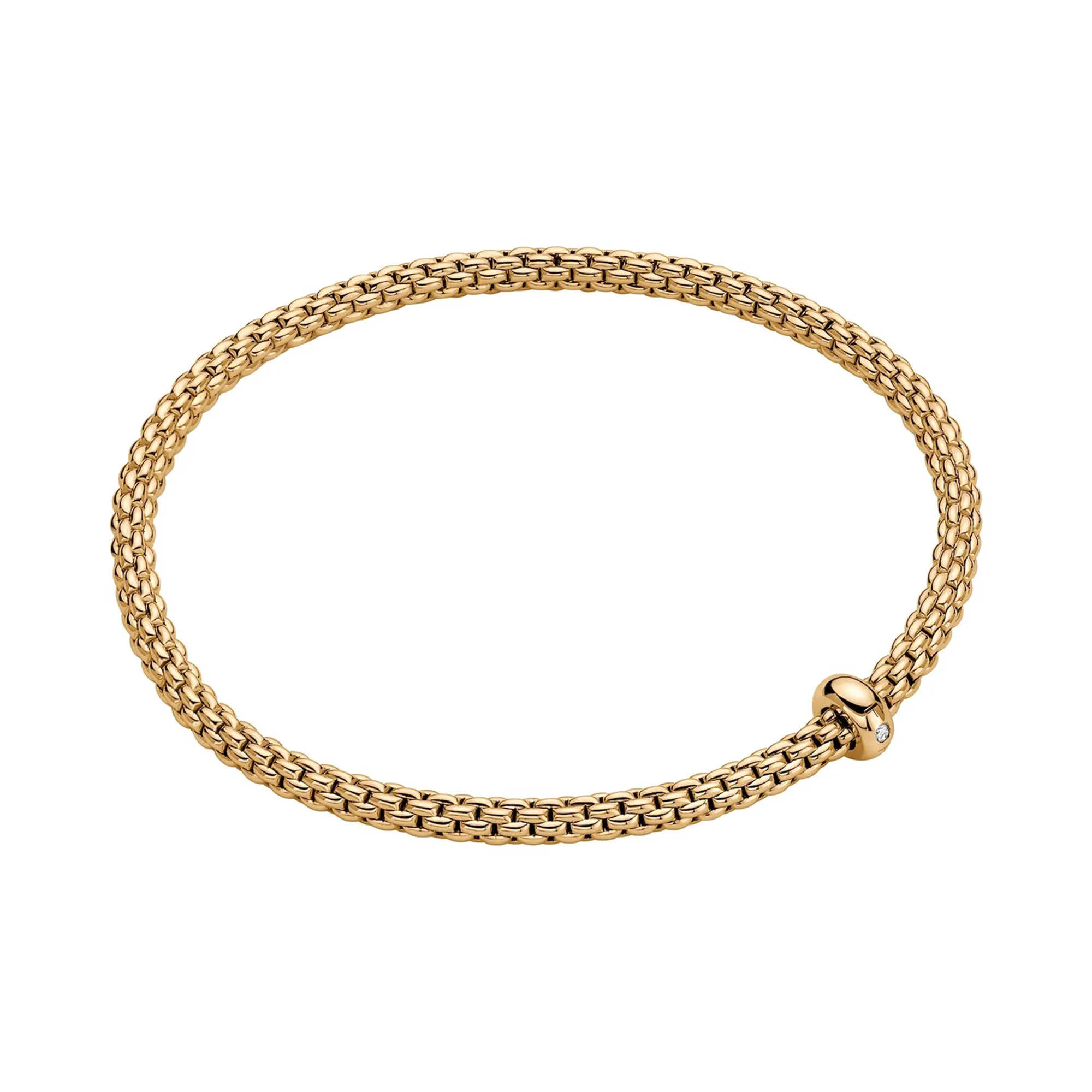 FOPE Prima Flex'it Yellow Gold Diamond Bracelet Size S La Mine d'Or Moncton, NB