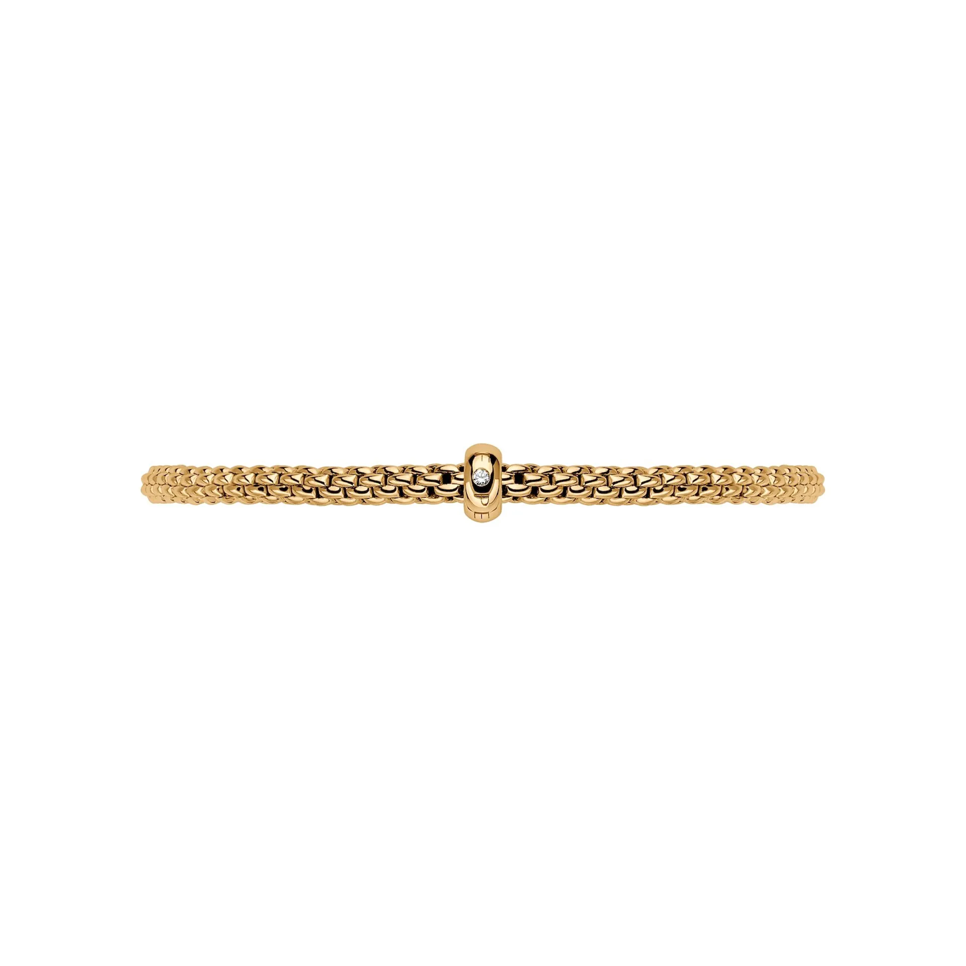 FOPE Prima Flex'it Yellow Gold Diamond Bracelet Size S Image 3 La Mine d'Or Moncton, NB