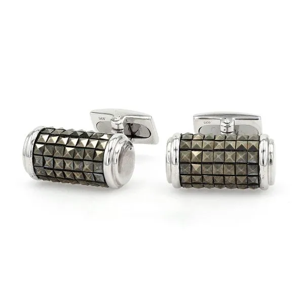 STG Hoxton London Cuff Links with Textured Cylinder Design La Mine d'Or Moncton, NB