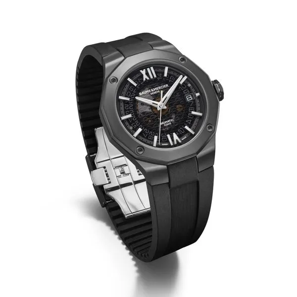 Baume & Mercier Riviera Automatic Watch Sapphire Gray Dial 42mm Image 3 La Mine d'Or Moncton, NB